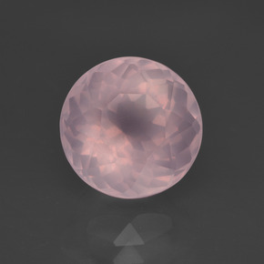 Quartzo rosa rosa natural 4,30ct, corte redondo, transparente