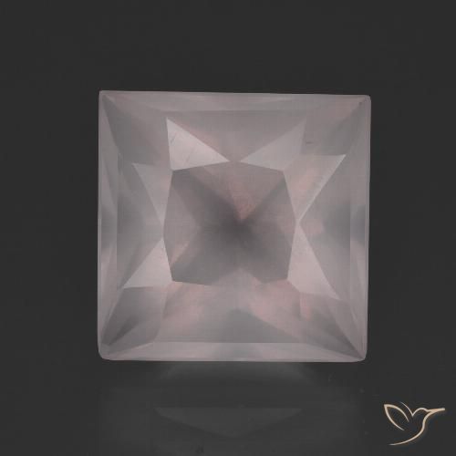 7.35ct Natural Luz rosa Quartzo Rosa, Quadrado, Transparente