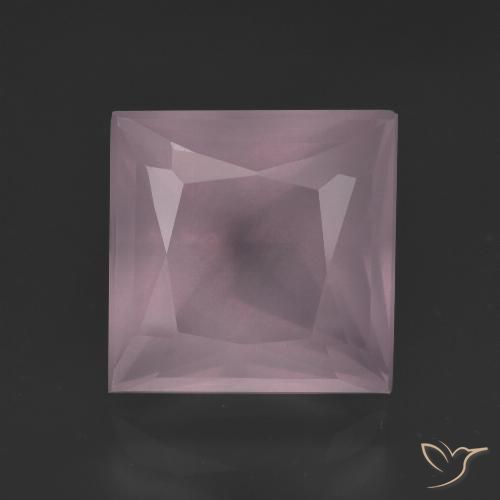 7.40ct Natural rosa rosa médio Quartzo Rosa, Quadrado, Transparente
