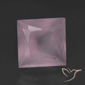Quartzo Rosa rosa rosa médio Natural 7.40ct, Quadrado, Transparente