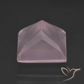Quartzo Rosa rosa rosa médio Natural 7.40ct, Quadrado, Transparente