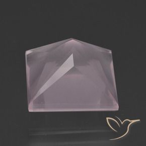 Quartzo Rosa Rosa Claro Rosa Natural 7.81ct, Quadrado, Transparente