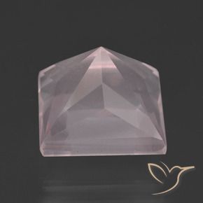 Quartzo Rosa Luz rosa Natural 8.10ct, Quadrado, Transparente