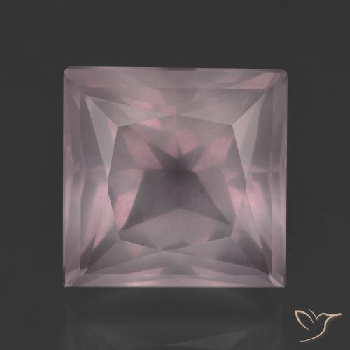 9.78ct Natural Luz rosa Quartzo Rosa, Quadrado, Transparente