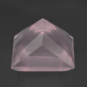 Quartzo rosa rosa natural 16,77ct, quadrado, transparente