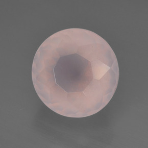 Quartzo rosa rosa natural 4,38ct, corte redondo, transparente