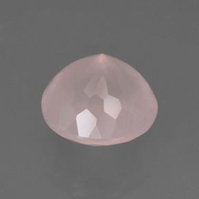 Quartzo rosa rosa natural 4,38ct, corte redondo, transparente
