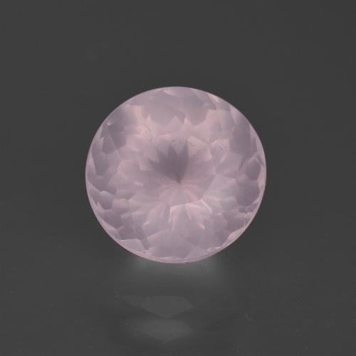 Quartzo rosa rosa natural 4,69ct, corte redondo, transparente