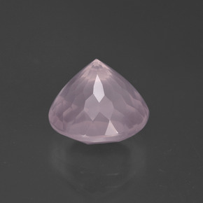 Quartzo rosa rosa natural 4,69ct, corte redondo, transparente