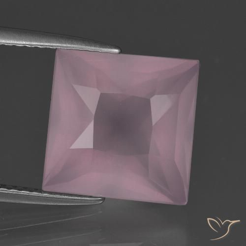 6.94ct Natural rosa rosa médio Quartzo Rosa, Quadrado, Transparente