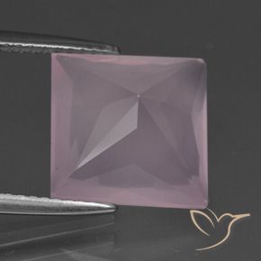 Quartzo Rosa rosa rosa médio Natural 6.94ct, Quadrado, Transparente