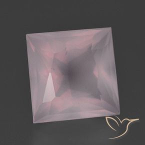 Quartzo Rosa Rosa Claro Rosa Natural 7.70ct, Quadrado, Transparente