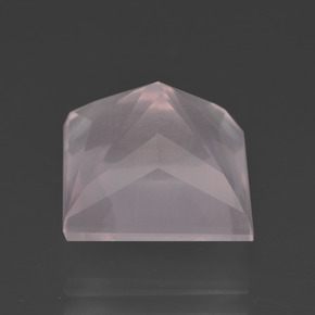 Quartzo rosa rosa natural 7,81ct, quadrado, transparente