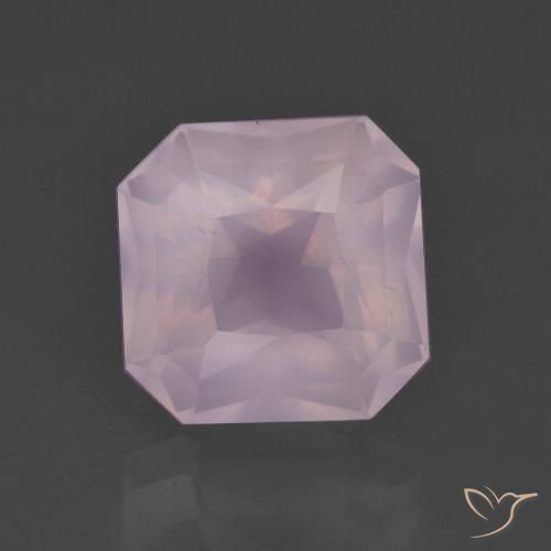 5.93ct Natural Luz rosa Quartzo Rosa, Corte Esmeralda, Transparente