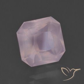 Quartzo Rosa Luz rosa Natural 5.93ct, Corte Octógono / Esmeralda, Transparente