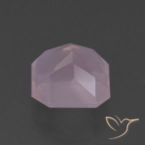Quartzo Rosa Luz rosa Natural 5.93ct, Corte Octógono / Esmeralda, Transparente