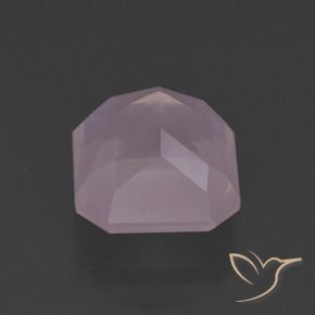 Quartzo Rosa Luz rosa Natural 5.96ct, Corte Octógono / Esmeralda, Transparente