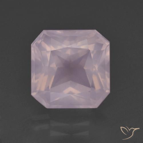 6.06ct Natural Luz rosa Quartzo Rosa, Corte Esmeralda, Transparente