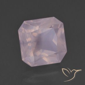 Quartzo Rosa Luz rosa Natural 6.06ct, Corte Octógono / Esmeralda, Transparente