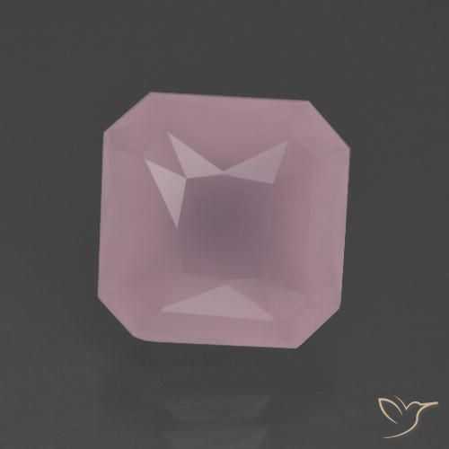 6.36ct Natural rosa médio Quartzo Rosa, Corte Esmeralda, Transparente