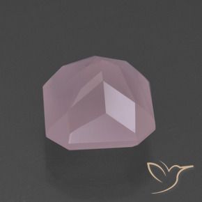 Quartzo Rosa rosa médio Natural 6.36ct, Corte Octógono / Esmeralda, Transparente