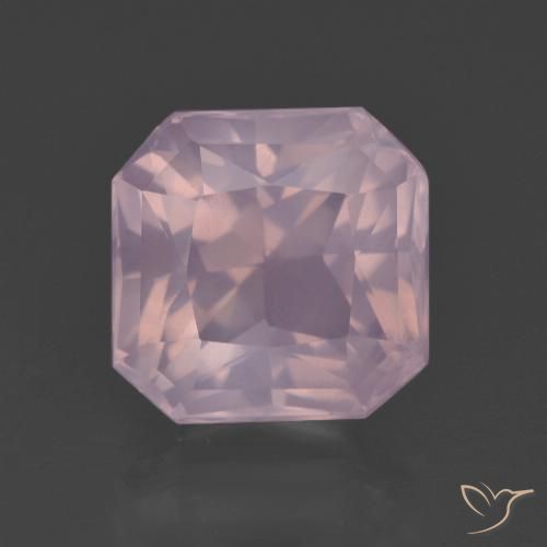 6.65ct Natural Luz rosa Quartzo Rosa, Corte Esmeralda, Transparente