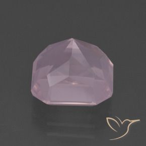 Quartzo Rosa Luz rosa Natural 6.65ct, Corte Octógono / Esmeralda, Transparente