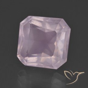 Quartzo Rosa Luz rosa Natural 6.62ct, Corte Octógono / Esmeralda, Transparente