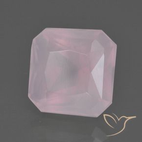 Quartzo Rosa Rosa chiclete Natural 7.36ct, Corte Octógono / Esmeralda, Transparente