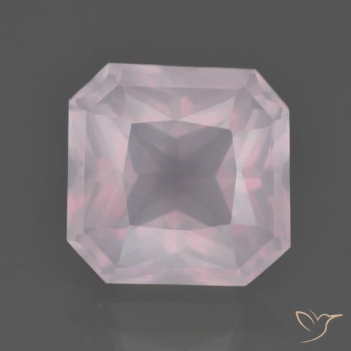 7.44ct Natural Rosa Claro Rosa Quartzo Rosa, Corte Esmeralda, Transparente