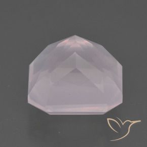 Quartzo Rosa Rosa Claro Rosa Natural 7.44ct, Corte Octógono / Esmeralda, Transparente