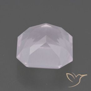 Quartzo Rosa Rosa Rosa bem claro Natural 6.14ct, Corte Octógono / Esmeralda, Transparente