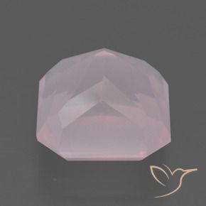 Quartzo Rosa rosa rosa médio Natural 7.29ct, Corte Octógono / Esmeralda, Transparente