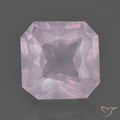 7.37ct Natural Luz rosa Quartzo Rosa, Corte Esmeralda, Transparente