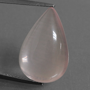 Quartzo rosa rosa natural 13,10ct, formato de pêra, transparente