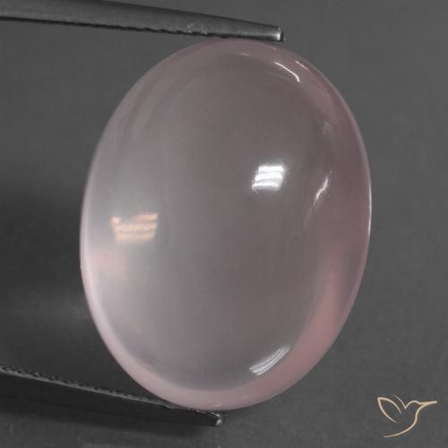 22.01ct Natural Luz rosa Quartzo Rosa, oval, Transparente
