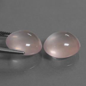 Pedras preciosas de Quartzo Rosa rosa médio natural de 26.24 ct, Corte Oval, Transparente