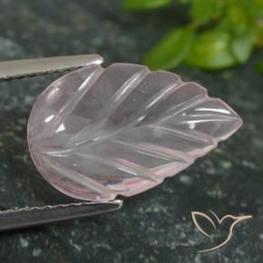 Quartzo Rosa Rosa Flamingo Natural 2.95ct, Flor cortada, Transparente