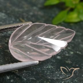 Quartzo Rosa Rosa Flamingo Natural 2.95ct, Flor cortada, Transparente