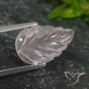 Quartzo Rosa Rosa Flamingo Natural 2.33ct, Flor cortada, Transparente