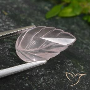 Quartzo Rosa Rosa Flamingo Natural 2.33ct, Flor cortada, Transparente
