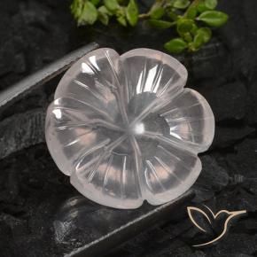Quartzo Rosa Rosa Flamingo Natural 12.01ct, Flor cortada, Transparente