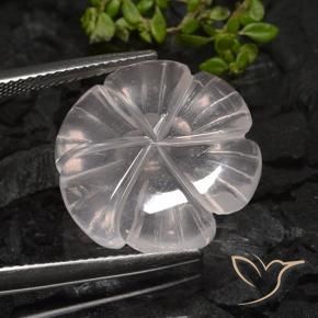 Quartzo Rosa Rosa Flamingo Natural 12.01ct, Flor cortada, Transparente
