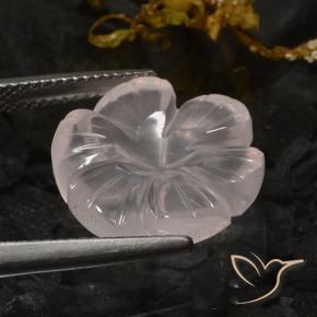 Quartzo Rosa Rosa Flamingo Natural 10.56ct, Flor cortada, Transparente
