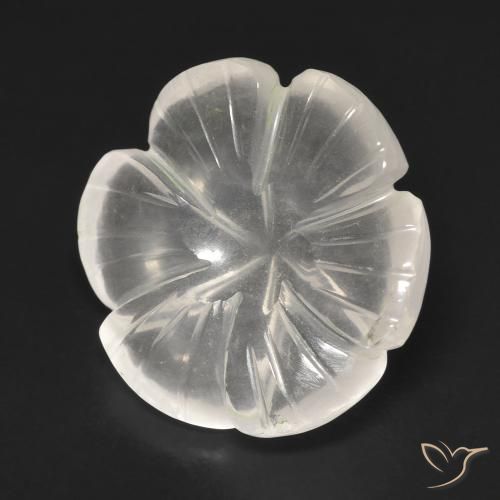 Quartzo Rosa Rosa bem claro Natural 10.91ct, Flor cortada, Transparente