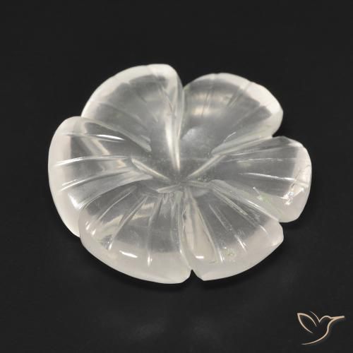 Quartzo Rosa Rosa bem claro Natural 10.91ct, Flor cortada, Transparente