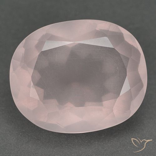 14.00ct Natural Luz rosa Quartzo Rosa, oval, Transparente