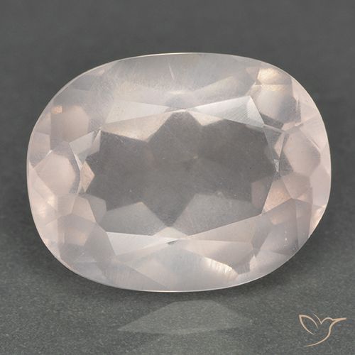6.35ct Natural Rosa Médio Claro Quartzo Rosa, oval, Transparente