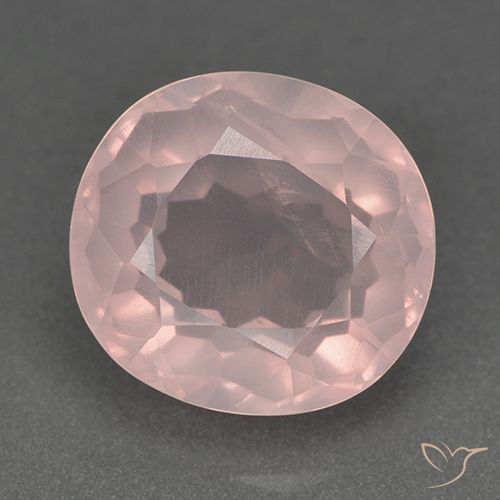 11.37ct Natural rosa médio Quartzo Rosa, oval, Transparente
