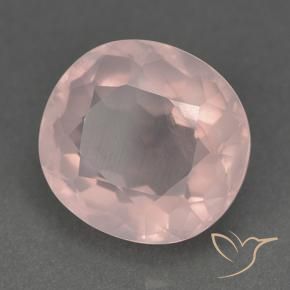 Quartzo Rosa rosa médio Natural 11.37ct, oval, Transparente